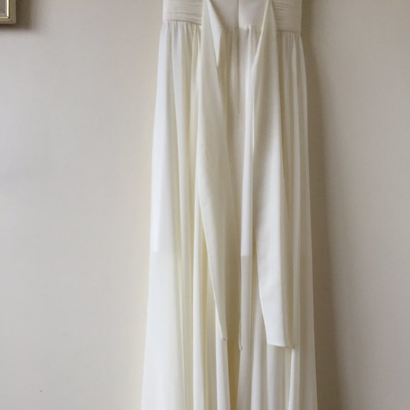 Ivory Floor Length Dress w/Gold Sequins - XS / S - Picture 5 of 11